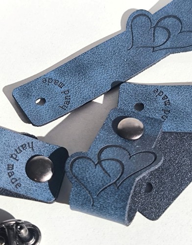 Kunstleder labels handmade - 5,